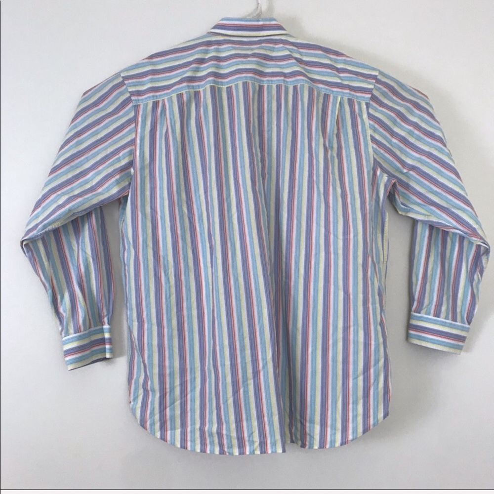 Alan Flusser 2XL Vertical Stripe Multi Color Shirt - Picture 2 of 8